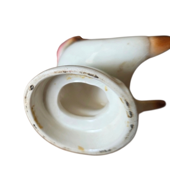 Vintage Early Americana Ceramic Pie Bird Lady Figurine 5 Inch Collectable - Picture 5 of 5